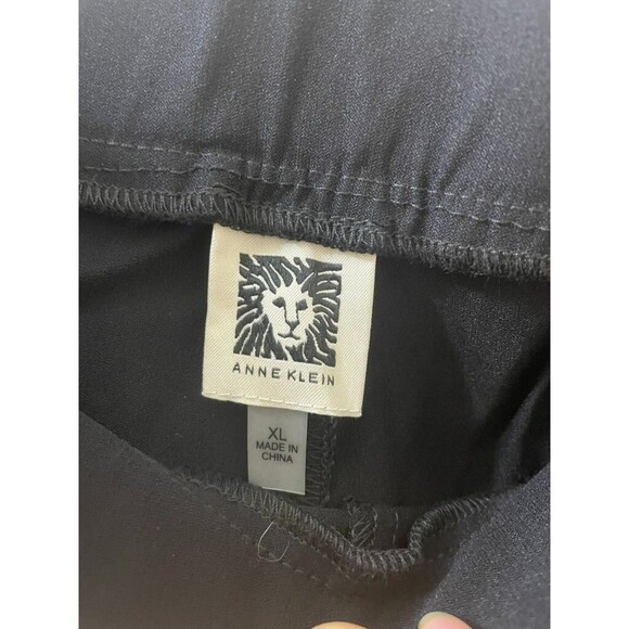 NEW ANNE KLEIN Woman’s Slacks Size XL BLACK Pull On Slim Ankle Pants - Picture 3 of 8